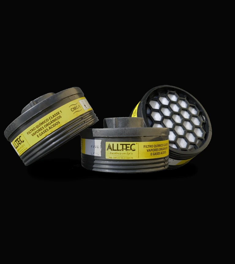 Foto real de 4 Filtro Refil Alltec CMC1 Voga para Respirador