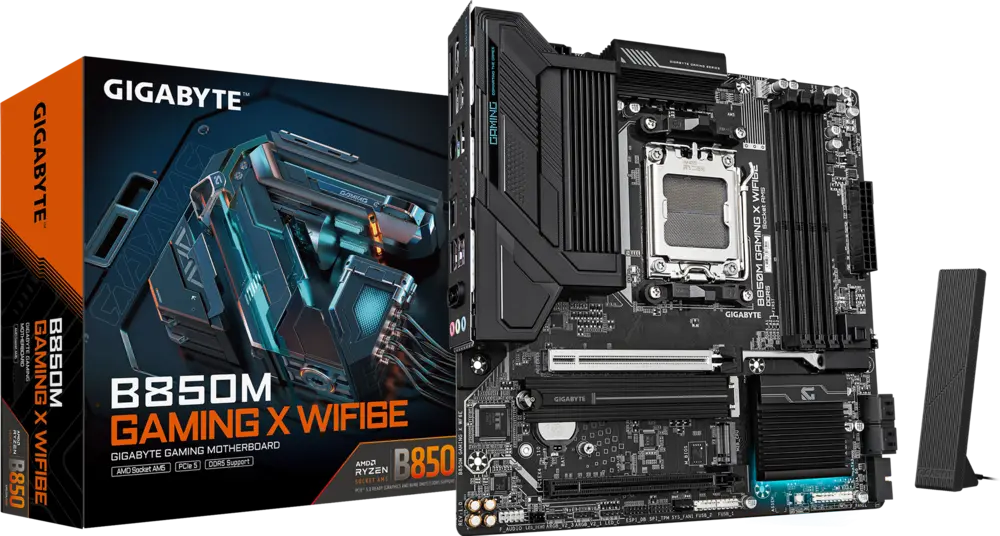Foto real de Gigabyte B850M Gaming X WiFi6E