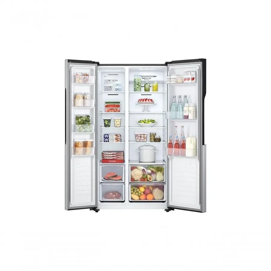 Foto real de Geladeira LG Side by Side 519 L Inox Look