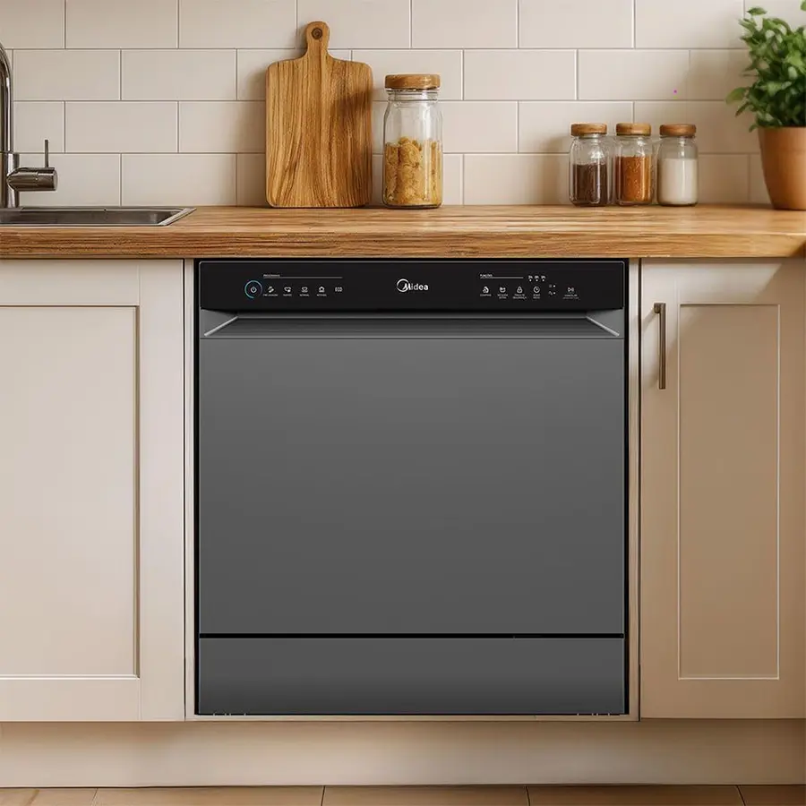 Foto real de Lava-louças Midea Touch Plus 8 Serviços Cinza