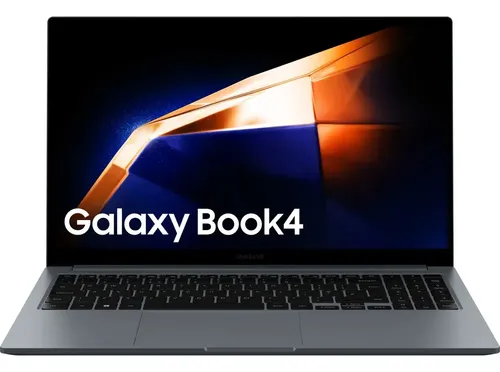 Foto real de Notebook Samsung Galaxy Book4 Intel® U300 (1.20 Ghz, até 4.4GHz, 8 MB L3 Cache), Windows 11 Home, 8GB, 256GB SSD, UHD Graphics, 15.6'' Full HD LED, 1.55kg