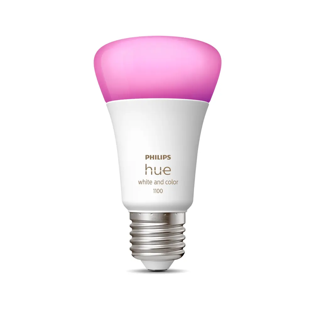 Foto real de Philips Hue A60 E27 White & Color Ambiance 1100