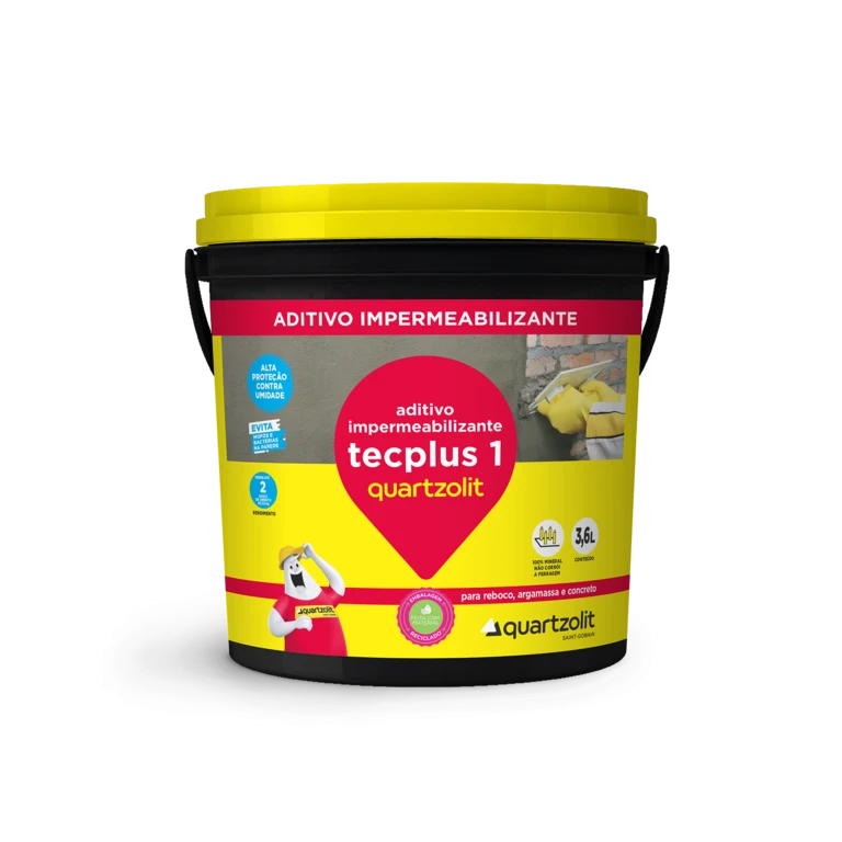 Foto real de Quartzolit Tecplus 1 — Aditivo impermeabilizante 3,6 L